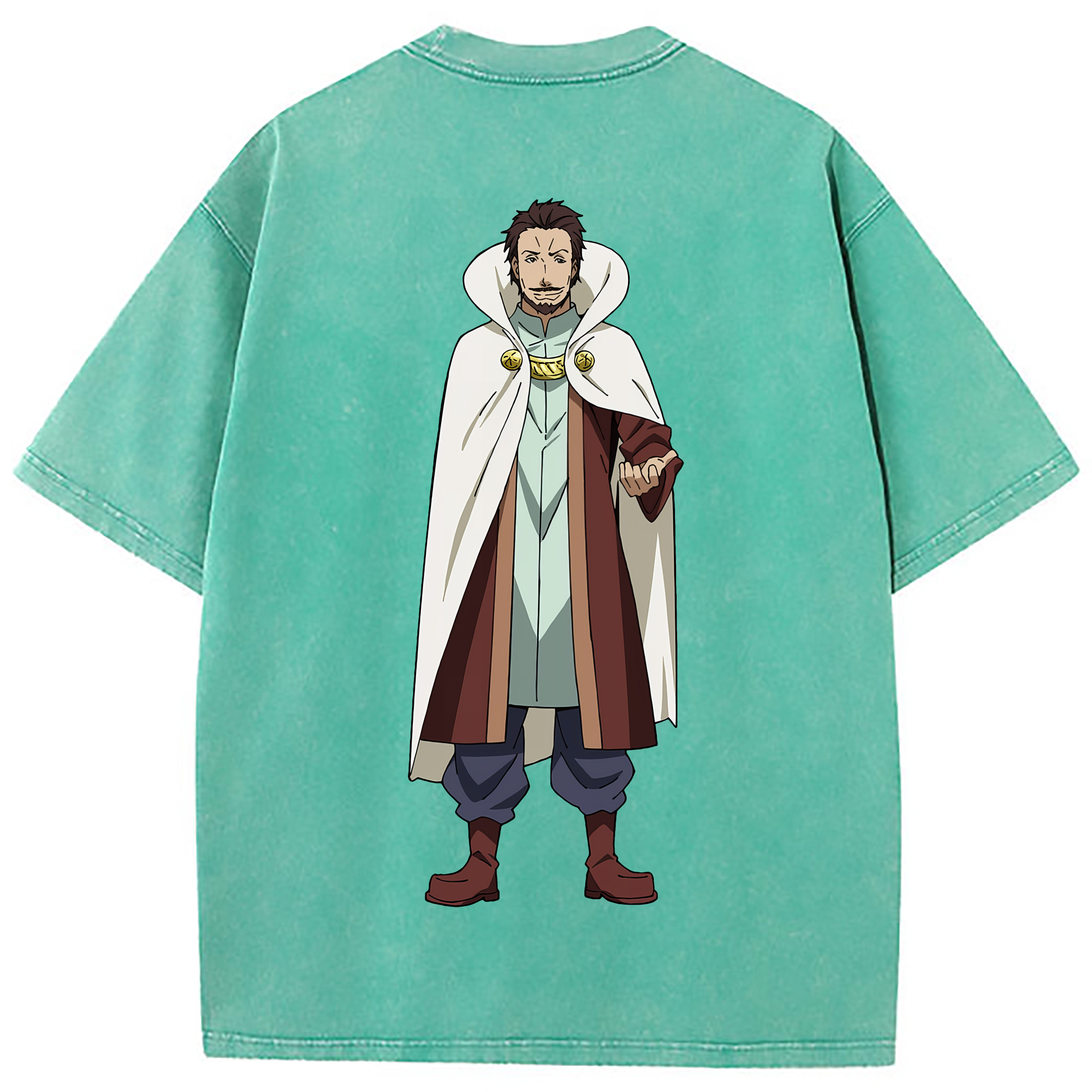 （画像用） 転スラ Regarding Reincarnated to Slime 綿100% ヴィンテージ風 半袖Tシャツ（背面プリント）
